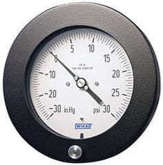 Wika - 4-1/2" Dial, 1/4 Thread, 0-600 Scale Range, Pressure Gauge - Lower Back Connection Mount, Accurate to 0.5% of Scale - Caliber Tooling