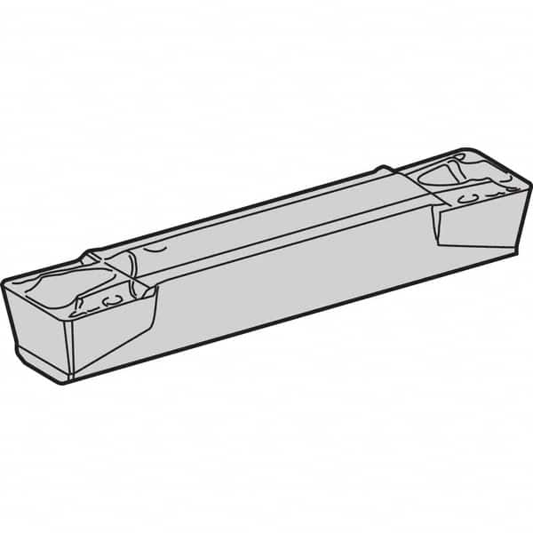 Kennametal - 0505A4G GUP Grade KCP10, 5.05mm Cutting Width Carbide Grooving Insert - 4.2mm Max Depth of Cut, Neutral, 0.4mm Corner Radius, TiCN/Al2O3/TiN Finish - Caliber Tooling