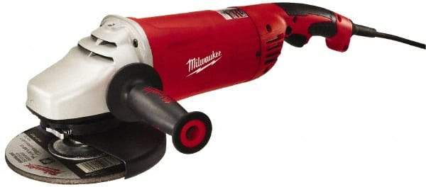 Milwaukee Tool - 7 & 9" Wheel Diam, 6,000 RPM, Corded Angle & Disc Grinder - 5/8-11 Spindle, 120 Volts, 15 Amps, Front Exhaust - Caliber Tooling