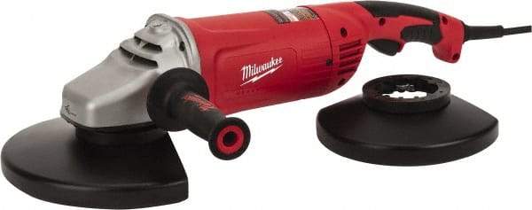 Milwaukee Tool - 7 & 9" Wheel Diam, 6,000 RPM, Corded Angle & Disc Grinder - 5/8-11 Spindle, 120 Volts, 15 Amps, Front Exhaust - Caliber Tooling