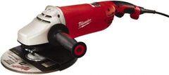 Milwaukee Tool - 7 & 9" Wheel Diam, 6,000 RPM, Corded Angle & Disc Grinder - 5/8-11 Spindle, 120 Volts, 15 Amps, Front Exhaust - Caliber Tooling