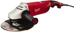 Milwaukee Tool - 7 & 9" Wheel Diam, 6,000 RPM, Corded Angle & Disc Grinder - 5/8-11 Spindle, 120 Volts, 15 Amps, Front Exhaust - Caliber Tooling