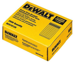 DeWALT - 16 Gauge 1-1/4" Long Finishing Nails for Power Nailers - Grade 2 Steel, Galvanized Finish, Straight Stick Collation - Caliber Tooling