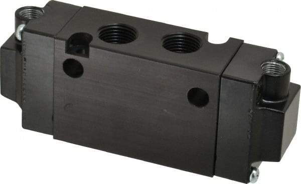 Parker - 3/8", 4-Way Body Ported Stacking Solenoid Valve - 1.4 CV Rate, 1.89" High x 4.7" Long - Caliber Tooling