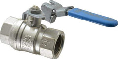 Value Collection - 1" Pipe, Full Port, Brass UL Listed Ball Valve - 1 Piece, Inline - One Way Flow, FNPT x FNPT Ends, Locking Lever Handle, 600 WOG - Caliber Tooling