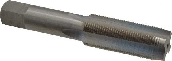 Interstate - M22x1.50 Metric Fine 4 Flute Bright Finish High Speed Steel Straight Flute Standard Hand Tap - Plug, Right Hand Thread, 4-11/16" OAL, D6 Limit, Oversize - Exact Industrial Supply