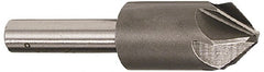 Interstate - 1" Head Diam, 1/2" Shank Diam, 6 Flute 60° Cobalt Countersink - Caliber Tooling