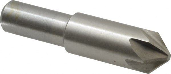 Interstate - 5/8" Head Diam, 1/2" Shank Diam, 6 Flute 90° Cobalt Countersink - Caliber Tooling