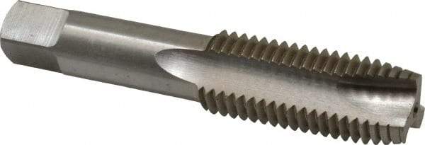 Interstate - 1-8 UNC, 3 Flute, Bright Finish, High Speed Steel Spiral Point Tap - Plug Chamfer, Right Hand Thread, 5-1/8" OAL - Exact Industrial Supply