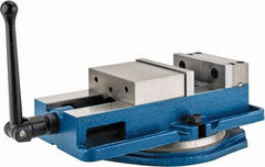 Interstate - 6" Jaw Width, 7-1/2" Jaw Opening Capacity, Horizontal Swivel Machine Vise - Manual Operation, 6,600 Lb Capacity, 1 Station, 16-3/4" Long x 4-3/8" High x 1-1/2" Deep, 1-1/2" Jaw Height - Caliber Tooling