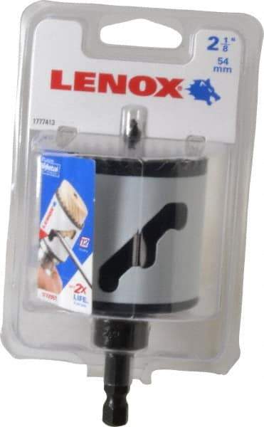 Lenox - 2-1/8" Diam, 1-9/16" Cutting Depth, Hole Saw - Bi-Metal Saw, Toothed Edge - Caliber Tooling