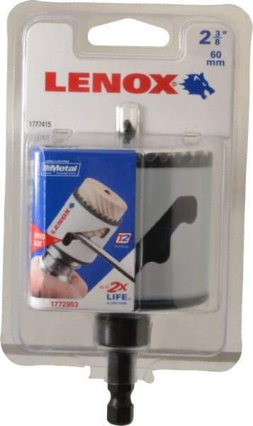 Lenox - 2-3/8" Diam, 1-9/16" Cutting Depth, Hole Saw - Bi-Metal Saw, Toothed Edge - Caliber Tooling