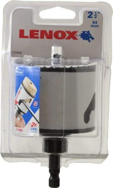 Lenox - 2-1/2" Diam, 1-9/16" Cutting Depth, Hole Saw - Bi-Metal Saw, Toothed Edge - Caliber Tooling