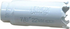 Lenox - 7/8" Diam, 1-1/2" Cutting Depth, Hole Saw - Carbide-Tipped Saw, Toothed Edge - Caliber Tooling