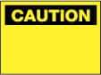 NMC - "Caution - Blank No Legend", 10" Long x 14" Wide, Rigid Plastic Safety Sign - Rectangle, 0.05" Thick, Use for Accident Prevention - Caliber Tooling