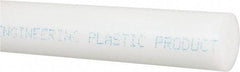 Made in USA - 8' Long, 1-1/8" Diam, Acetal Plastic Rod - Natural (Color) - Caliber Tooling