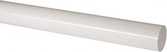 Made in USA - 2' Long, 2-1/4" Diam, Acetal Plastic Rod - Natural (Color) - Caliber Tooling