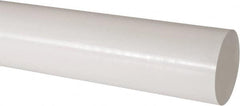 Made in USA - 4' Long, 3" Diam, Acetal Plastic Rod - Natural (Color) - Caliber Tooling