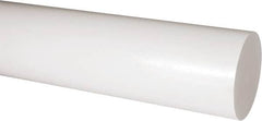 Made in USA - 2' Long, 3-1/2" Diam, Acetal Plastic Rod - Natural (Color) - Caliber Tooling