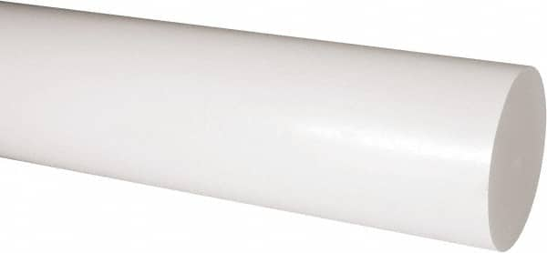 Made in USA - 1' Long, 4" Diam, Acetal Plastic Rod - Natural (Color) - Caliber Tooling