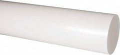 Made in USA - 1' Long, 4" Diam, Acetal Plastic Rod - Natural (Color) - Caliber Tooling