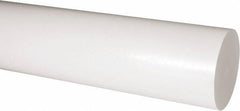 Made in USA - 2' Long, 4" Diam, Acetal Plastic Rod - Natural (Color) - Caliber Tooling