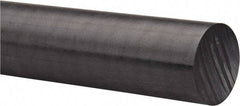 Made in USA - 2' Long, 2-1/2" Diam, Acetal Plastic Rod - Black - Caliber Tooling