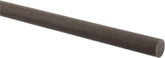 Made in USA - 4' Long, 3/4" Diam, Acetal (PTFE-Filled) Plastic Rod - Brown - Caliber Tooling