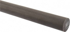 Made in USA - 4' Long, 1-1/4" Diam, Acetal (PTFE-Filled) Plastic Rod - Brown - Caliber Tooling