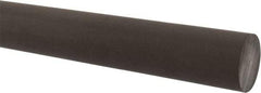 Made in USA - 4' Long, 1-1/2" Diam, Acetal (PTFE-Filled) Plastic Rod - Brown - Caliber Tooling