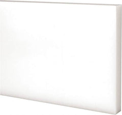 Made in USA - 4 Ft. Long x 4 Inch Wide x 1/2 Inch High, Acetal, Rectangular Plastic Bar - Natural - Caliber Tooling