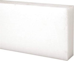 Made in USA - 4 Ft. Long x 3 Inch Wide x 1 Inch High, Acetal, Rectangular Plastic Bar - Natural - Caliber Tooling