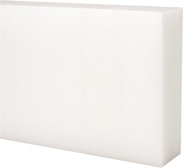 Made in USA - 1' x 6" x 1-1/4" Natural (Color) Acetal Rectangular Bar - Caliber Tooling