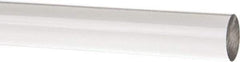 Made in USA - 1' Long, 4" Diam, Acrylic Plastic Rod - Clear - Caliber Tooling