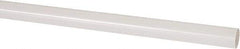 Made in USA - 8' Long, 1/2" Diam, PVDF Plastic Rod - White - Caliber Tooling