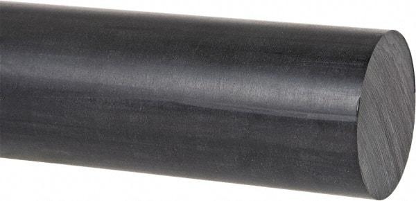 Made in USA - 4' Long, 1-3/4" Diam, PPO (Noryl) Plastic Rod - Black - Caliber Tooling