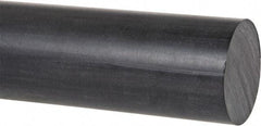 Made in USA - 8' Long, 2" Diam, PPO (Noryl) Plastic Rod - Black - Caliber Tooling