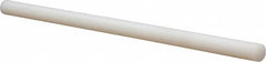 Made in USA - 10' Long, 3/4" Diam, Fiberglass Plastic Rod - White - Caliber Tooling