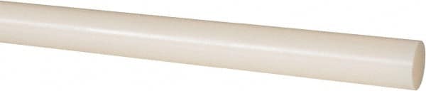 Made in USA - 8' Long, 1" Diam, Nylon 6/6 Plastic Rod - Natural (Color) - Caliber Tooling