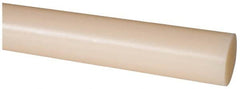 Made in USA - 8' Long, 1-3/8" Diam, Nylon 6/6 Plastic Rod - Natural (Color) - Caliber Tooling