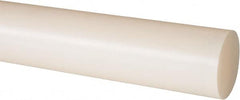 Made in USA - 4' Long, 1-5/8" Diam, Nylon 6/6 Plastic Rod - Natural (Color) - Caliber Tooling