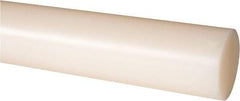 Made in USA - 8' Long, 1-5/8" Diam, Nylon 6/6 Plastic Rod - Natural (Color) - Caliber Tooling