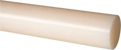 Made in USA - 4' Long, 1-7/8" Diam, Nylon 6/6 Plastic Rod - Natural (Color) - Caliber Tooling