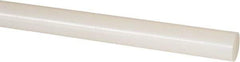 Made in USA - 5' Long, 2" Diam, Nylon 6/12 Plastic Rod - ±1/4" Length Tolerance, +0.005 - 0.000" Diam Tolerance, Rockwell R-114 Hardness, Natural (Color) - Caliber Tooling