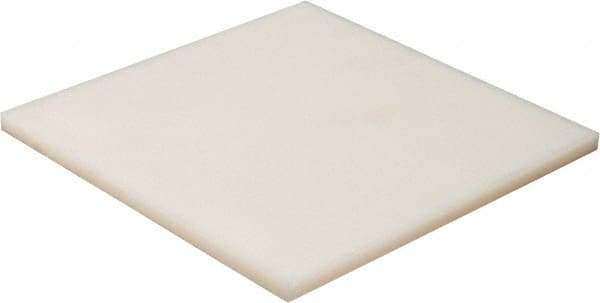 Made in USA - 1/4" Thick x 24" Wide x 2' Long, Nylon 6/6 Sheet - Natural - Caliber Tooling