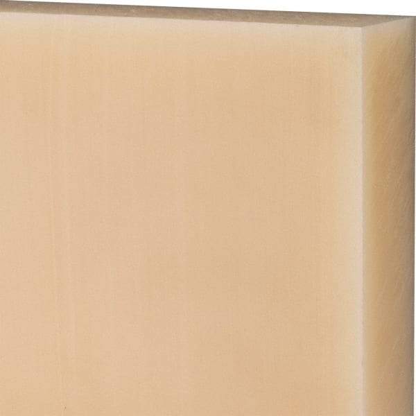 Made in USA - 1-1/2" Thick x 12" Wide x 1' Long, Nylon 6/6 Sheet - Natural - Caliber Tooling