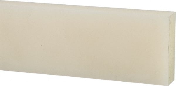 Made in USA - 2' x 3" x 3/4" Natural (Color) Nylon 6/6 Rectangular Bar - Caliber Tooling