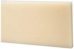 Made in USA - 1 Ft. Long x 6 Inch Wide x 1-1/2 Inch High, Nylon, Rectangular Plastic Bar - Natural - Caliber Tooling