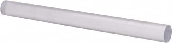 Made in USA - 8' Long, 1-3/8" Diam, Polycarbonate Plastic Rod - Clear - Caliber Tooling