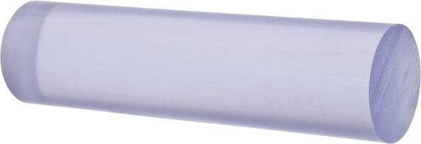 Made in USA - 4' Long, 2" Diam, Polycarbonate Plastic Rod - Clear - Caliber Tooling